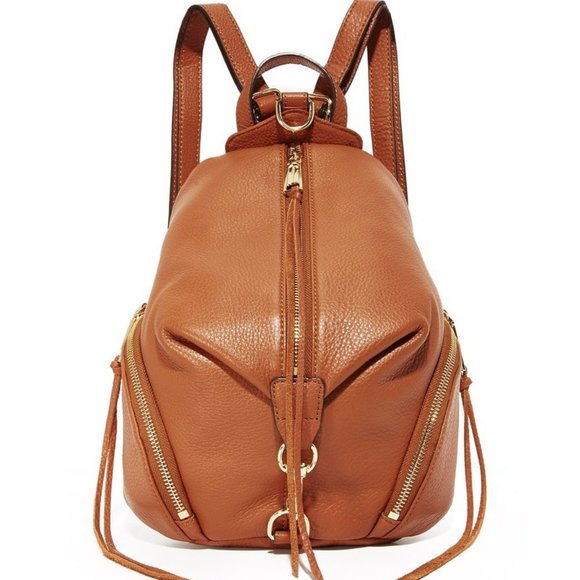 NWT Rebecca Minkoff Julian Medium Backpack Caramello Brown AUTHENTIC